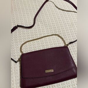 Burgundy Cross body handbag Kate Spade
